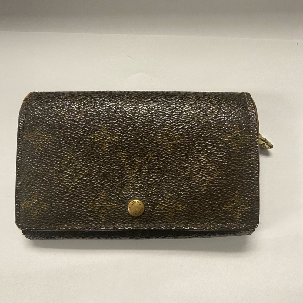 Vintage Louis Vuitton Monogram French Wallet Brown Authentic M10857